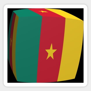 Cameroon Flag cubed. Sticker